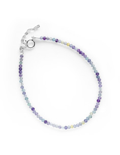 pulsera de Fluorita y Plata .